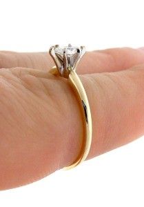 14k Gold 22 Marquise Diamond Engagement Solitaire Ring