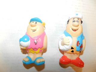   rare 1980 FLINSTONES BARNEY FRED Toy hard rubber bath beach sailor