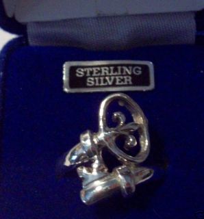 Size 7 Sterling Silver Kappa Kappa Gamma Key Shape Ring