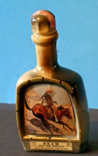  Beam Decorative and Collectable Frederic Remington Empty Liquor Bottle