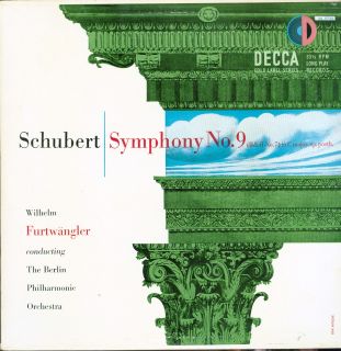 Wilhelm Furtwangler   Schubert Symphony No. 9   Decca   DL 9746   NM
