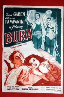  Silvana Pampanini 1954 Jean Gabin Unique EXYU Movie Poster