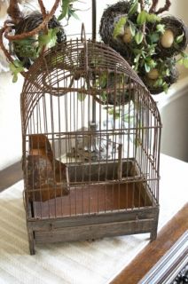 Primitive French Country Rustic Birdcage Decor