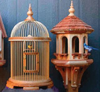 Birdhouse Birdcage Bird Feeder Trio Woodworking Plans by Forrest
