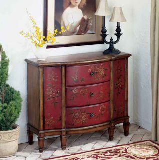 Tuscan French Country Style Decor Furniture RED Sofa Entry Table