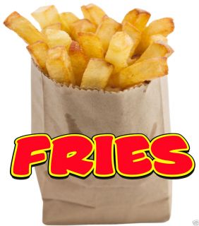 Fries Bag French Fry Fast Food Restaurant Concession Food Truck Van