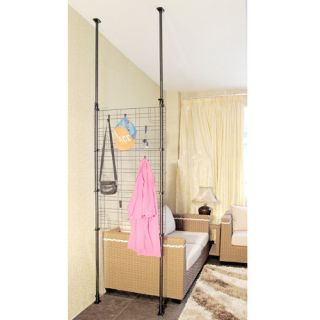 Layer Garment Hanging Storage Shelf Rack with Mesh Ceiling Floor