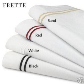 Frette Hotel White w Sand Piping Twin Duvet Covers