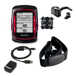 Garmin Edge 500 Red Bundle GPS Cycling Computer 