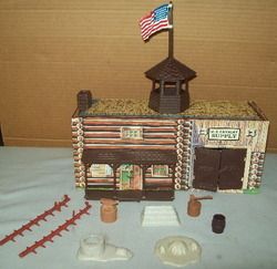 Marx Toys Fort Apache U S Cavalry Supply Building Matte Finish W