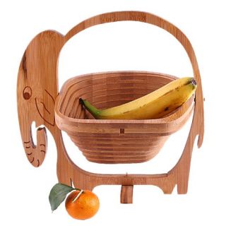 Foldable Bamboo Fruit Vegetable Basket Elephant H4175
