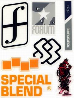 Forum Foursquare Special Blend Snowboard 7 Sticker Set