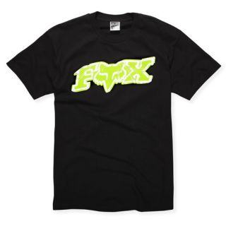 Fox Racing Up Against Tee T Shirt Black Green Large LG Co