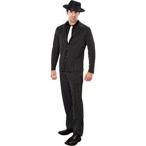 Adult Gangster Costume Mens Zoot Suit Mobster 20s New Mafia Mob