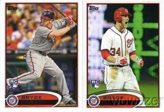 2012 Topps Baseball #661 BRYCE HARPER TWO(2) Card VARIATION ROOKIE SET