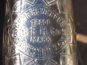 Antique Geo Hewett 1894 Soda Bottle Worcester Massachusetts Ceramic