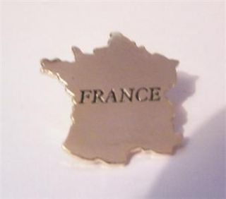 France Gold Color 5 Pin Badge Lot Shape of Country