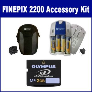 Fujifilm FinePix 2200 Camera Accessory Kit by Synergy Memory Card Case
