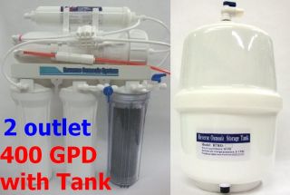 stage 400 GPD 2 OUTPUT RO DI Tank Reverse Osmosis System (17