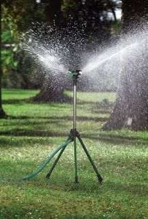 Tripod Impulse Sprinkler Lawn Yard Garden