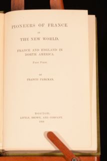 1899 1901 5VOL Works of Francis Parkman Oregon Pioneers of France and
