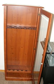 Gun Rifle Hunting Cabinet Display Case Wood Furniture Storage
