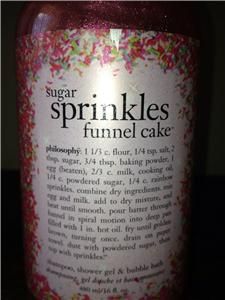 Philosophy Sugar Sprinkles Funnel Cake Shampoo Shower Gel Bubble Bath