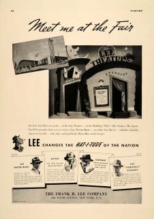 1939 Ad Frank H. Lee Hats Hat I Tude Danway Aetna   ORIGINAL