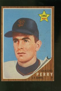 1962 Topps Gaylord Perry 199 RC 80 00 EXMT $$$
