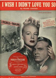  Frank Loesser. Music from the motion picture Perils of Pauline