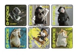 12 G Force Movie Hamster Stickers Kids Party Goody Loot Bag Favors