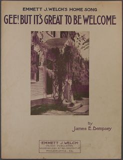 Gee But Its Great to Be Welcome James E Dempsey 1919