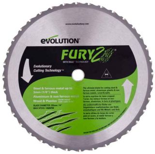 Evolution Fury 2 355mm TCT Circular Saw Blade Multi Purpose Steel Wood