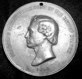 President Franklin Pierce Indian Peace Medal Medallion