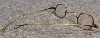 Antique 19th C Eyeglasses Ben Franklin Square Civil War Era