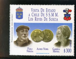 Chile 1996 Pablo Neruda Gabriela Mistral Nobel Prize