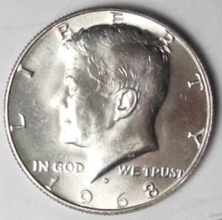 1968 D Kennedy Half Dollar Denver Mint 50c Fifty Cents 40 Pure Silver