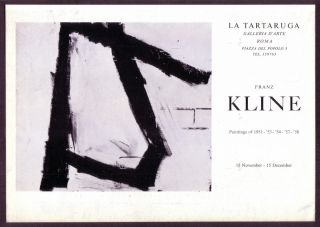 1960s Original Vintage FRANZ KLINE Exhibition La Tartaruga Art Gallery