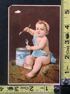 Vintage Victorian Trade Card Gail Borden Eagle Brand Condensed Milk
