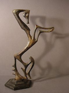 Abstract Solid Bronze Horse Sculpture Frederick Weinberg Mid Century