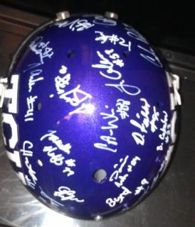 2012 Texas TCU Horned Frogs team signed Football Helmet  CERTIFICATE