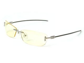   Optiks Stylus Computer Gaming Eyewear Glasses Satin Chrome Frame NEW