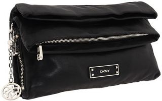 DKNY Gansevoort Double Flap Shoulder Bag Handbag Black New with Tag