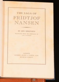 1932 The Saga of Fridtjof Nansen Jon Sorensen Explorer