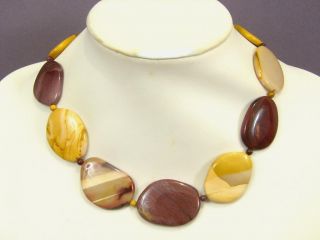 necklace mookaite 40mm smooth stones 925 silver clasp nspa5562