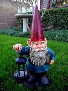 Garden Statue Gnome Gnome with Solar Light Gnome Figurine