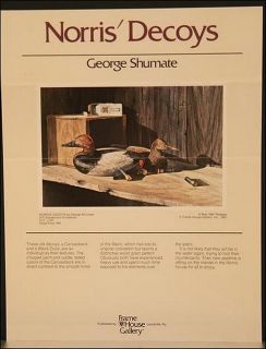George Shumate Norris Decoys 21 25 x 30 Signed Limited Edition