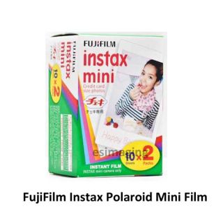 Fujifilm Instant Instax Mini Polaroid 25 White Camera with Twin Pack