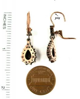 bohemian garnet drop earrings each earring is set with 16 original