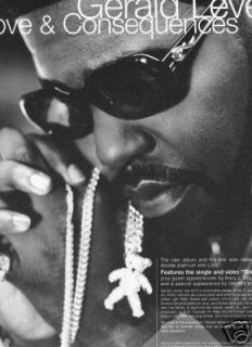 Gerald Levert 1998 Promo Poster Ad Love Consequences